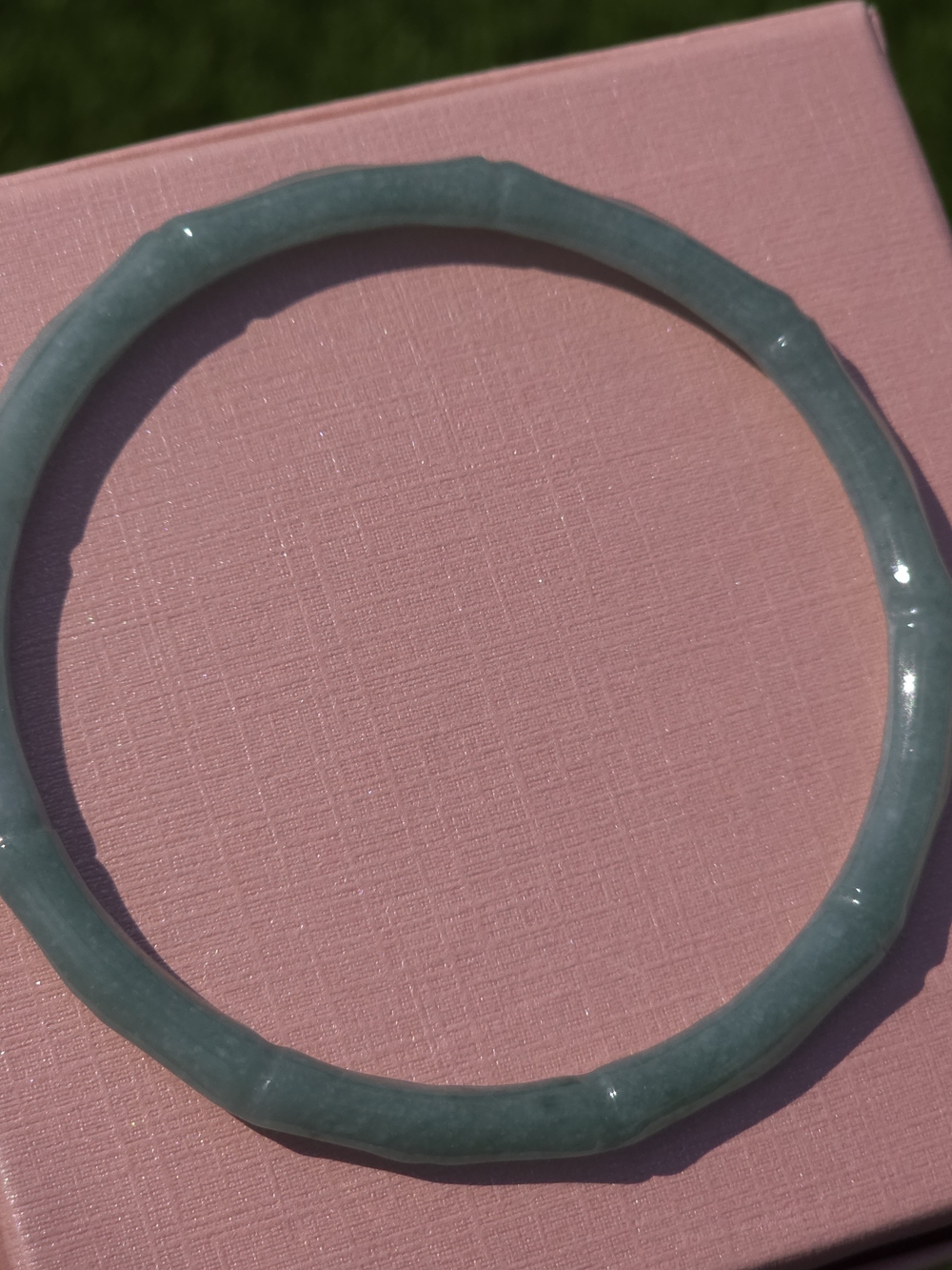 Green Jade Bangle Bracelet